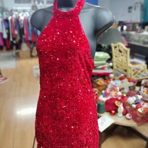 Red Sequin dress